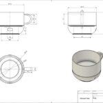 Fabrication drawing with detailed instructions for manufacturing a specific product.