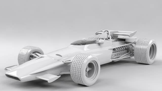 High-Quality Product Rendering Services to Bring Your Vision to Life Greyscale Formula 1 car in 3D Render | Product Rendering